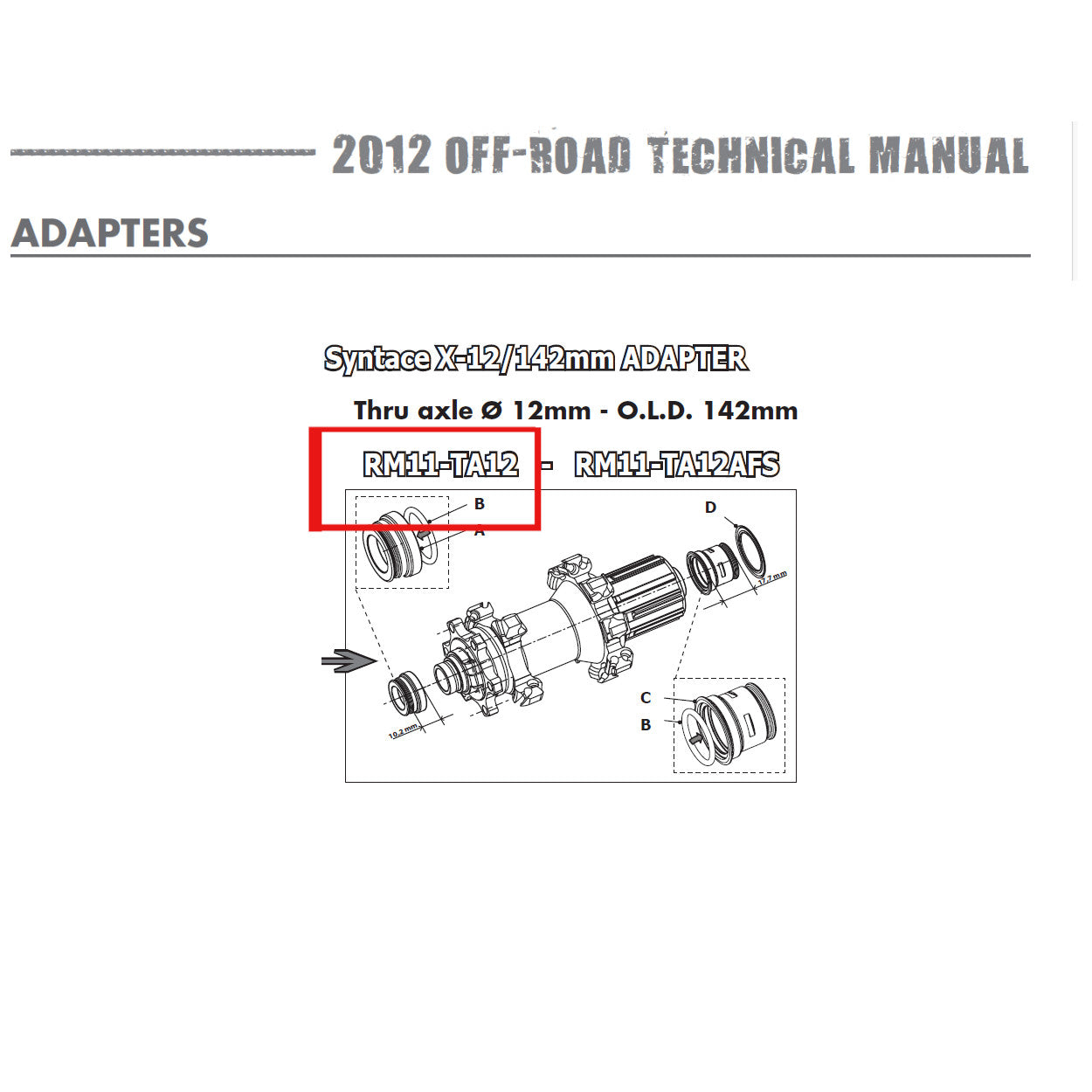 Fulcrum Genuine Spare Part RM11-TA12