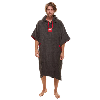 Red Towelling Change Robe - Grey