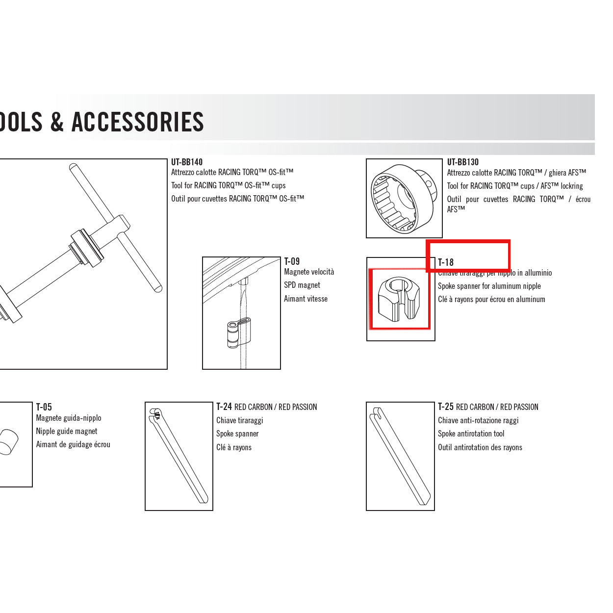 Fulcrum Genuine Spare Part T-18
