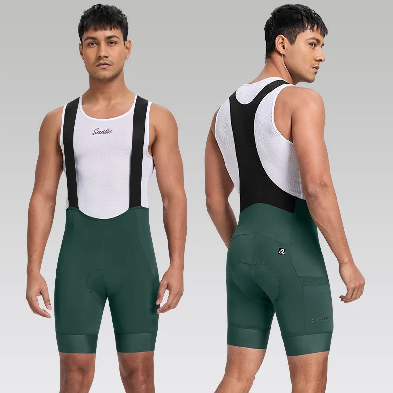 Santic Mens Dijia Bibshorts - Green