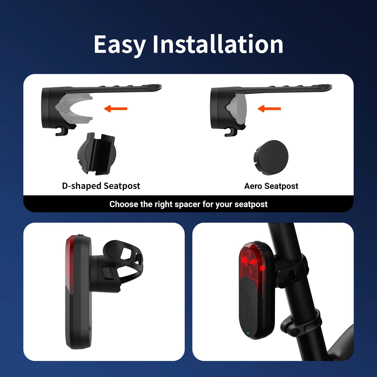 Coospo Smart Radar Tail Light