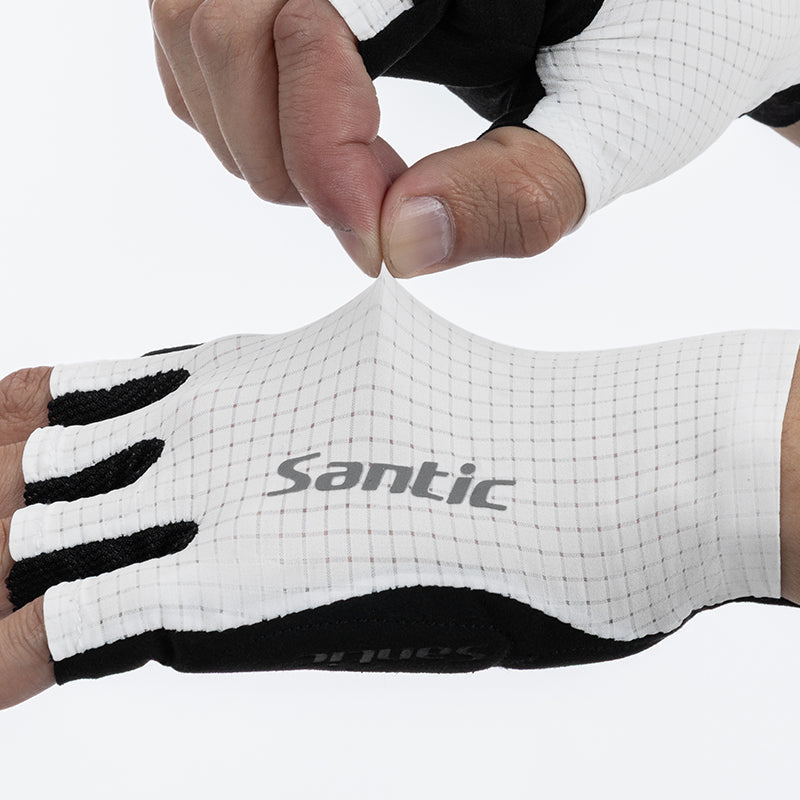 Santic Dodd Fingerless Gloves - White