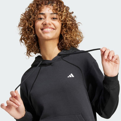 Adidas Womens Small Logo Feel Cozy Hoody - Black