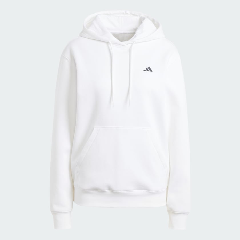Adidas Womens Small Logo Feel Cozy Hoody - White
