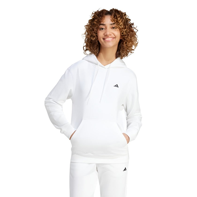 Adidas Womens Small Logo Feel Cozy Hoody - White
