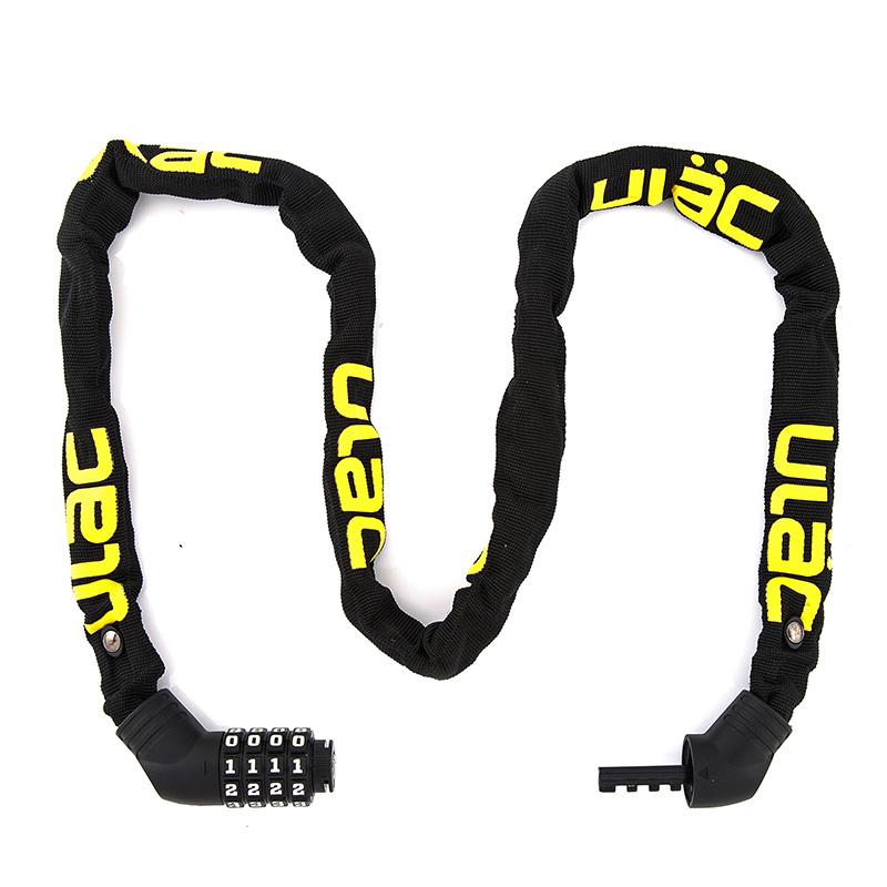ULAC Street Fighter Bicycle Combination Chain Lock - Black