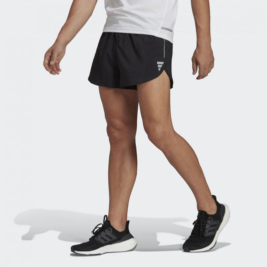 Adidas Own The Run Split Shorts - Black
