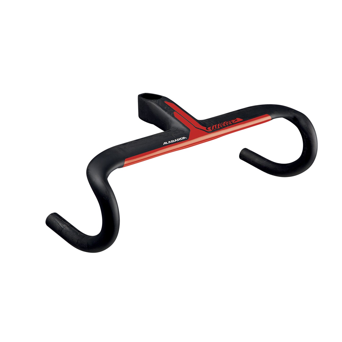 Wilier Alabarda Carbon Integrated Handlebar - Matte Black / Red