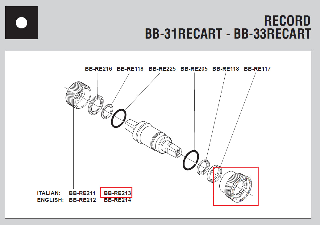 Campagnolo Genuine Part BB-RE213