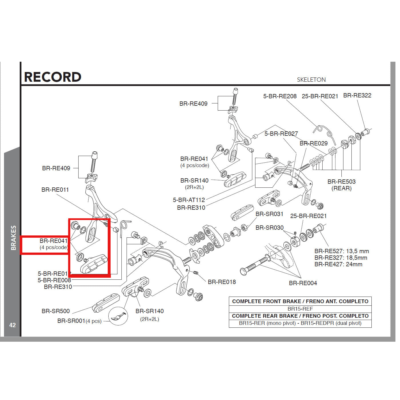 Campagnolo Genuine Spare Part BR-RE041