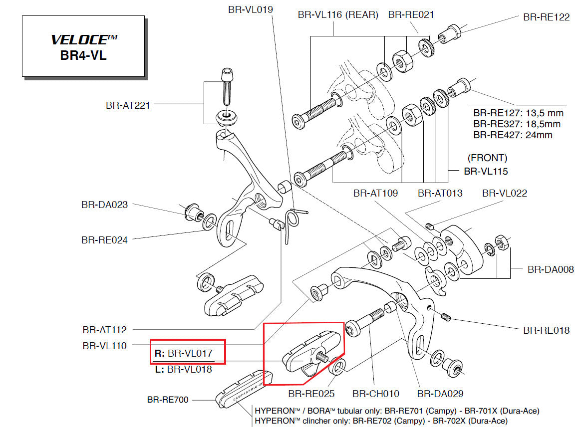 Campagnolo Genuine Part BR-VL017