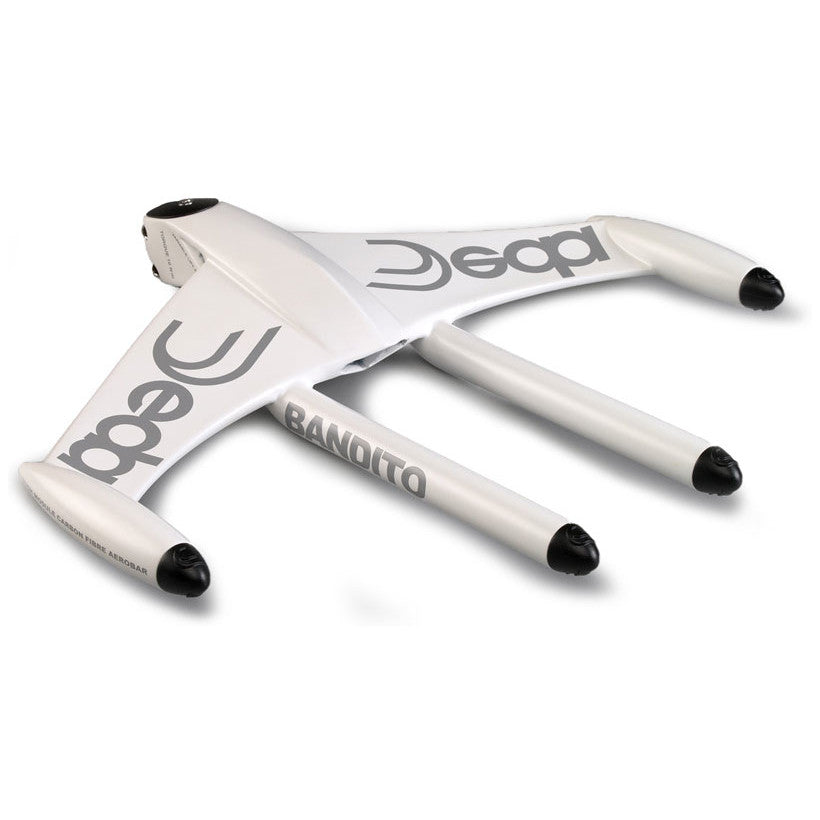 Deda Bandito Carbon Fiber Aero TT Handlebars - White / Black