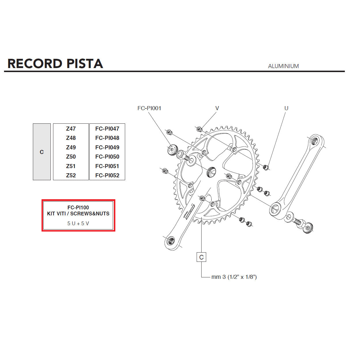 Campagnolo Genuine Part FC-PI100