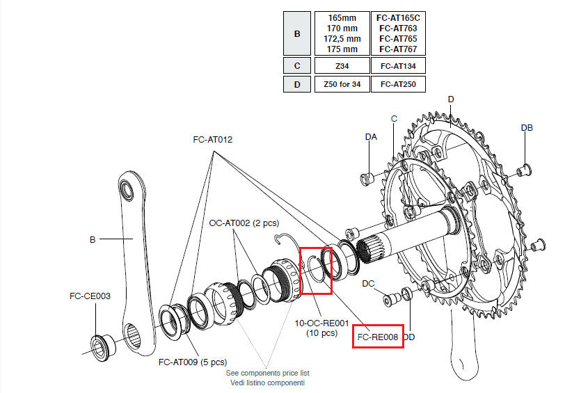 Campagnolo Genuine Part FC-RE008