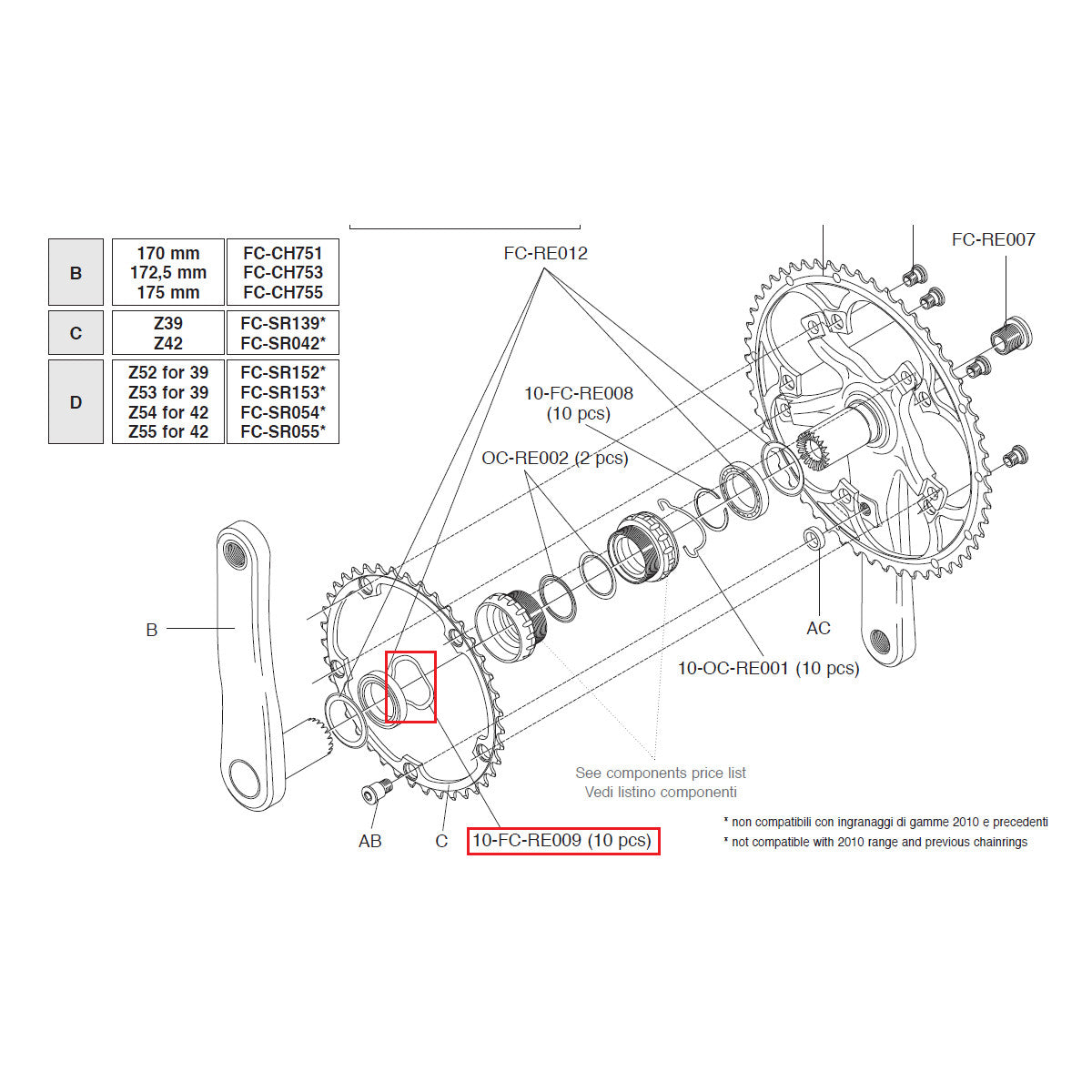 Campagnolo Genuine Part FC-RE009