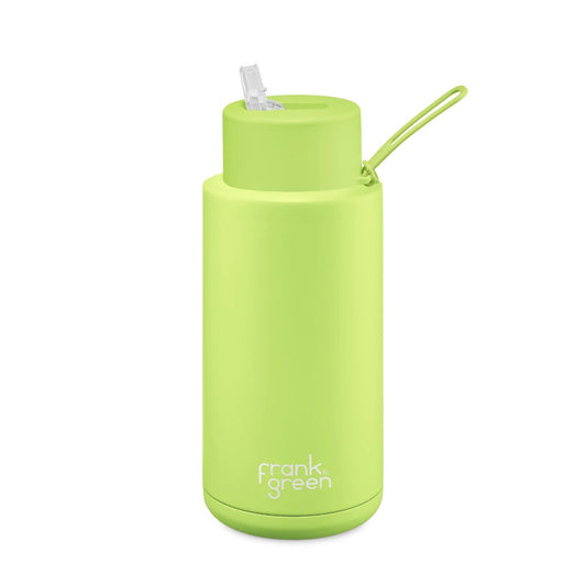 Frank Green Ceramic Reusable Straw Lid Bottle - Pistachio Green - 34oz