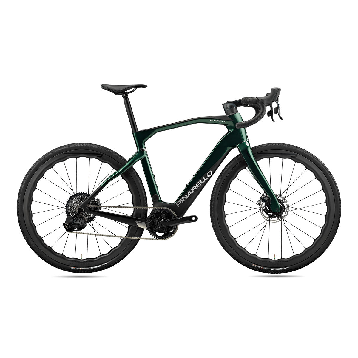 Pinarello Nytro-E Gravel E-Bike - E9 Red XPLR - Royal Forest Green