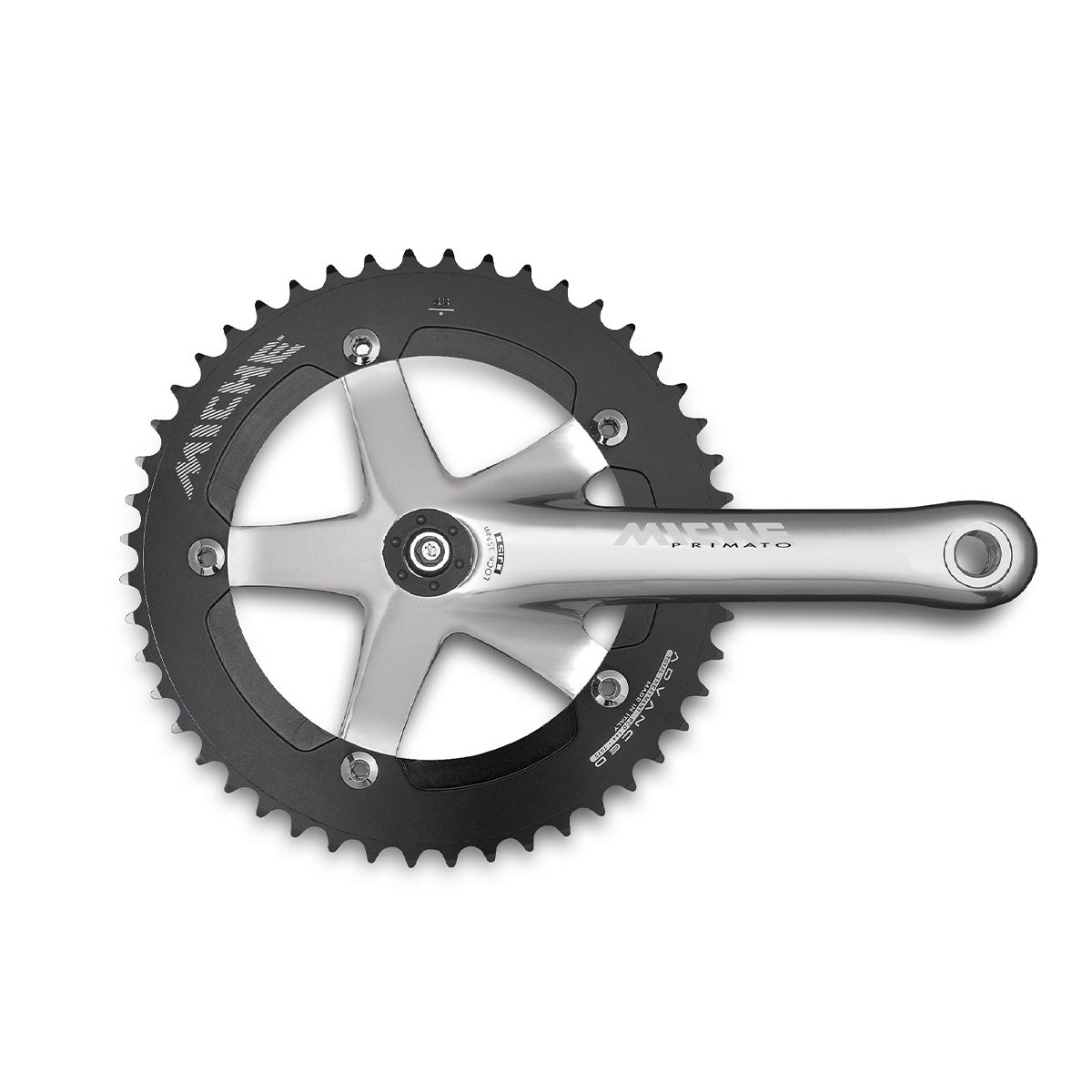 Miche Primato Pista Crankset - Silver 165mm 46T