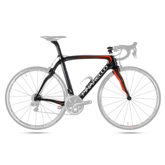 Pinarello Prince 60.3 Rimbrake Frameset - 919 Gloss Carbon / Orange