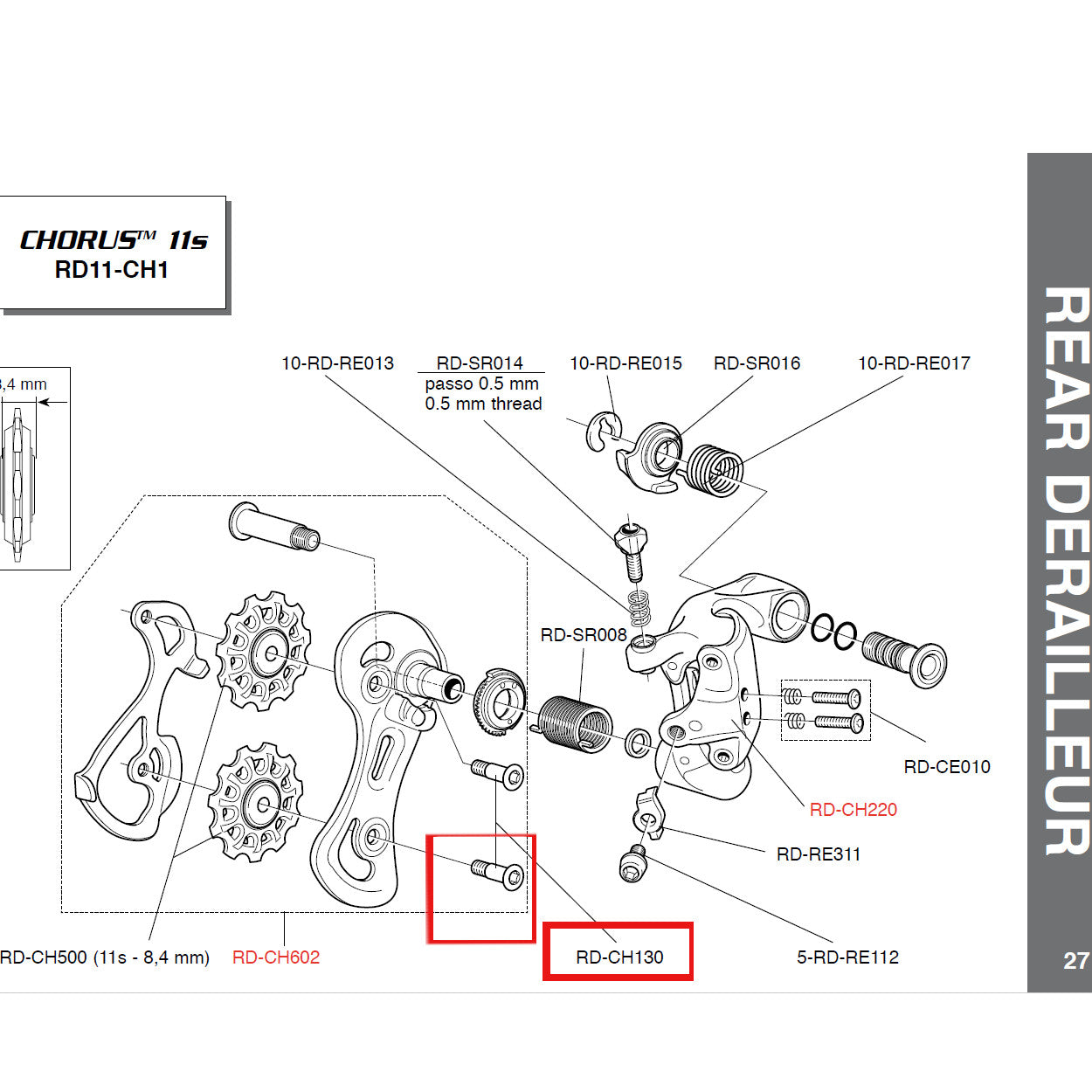 Campagnolo Genuine Spare Part RD-CH130