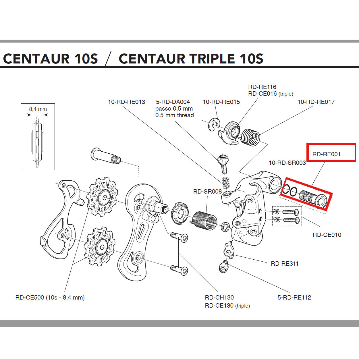 Campagnolo Genuine Spare Part RD-RE001