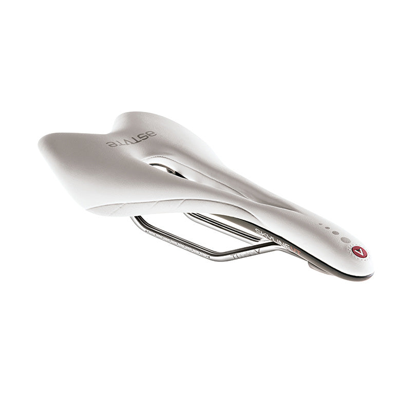 Astute Skyline VT Ti Rail Saddle - White / Black