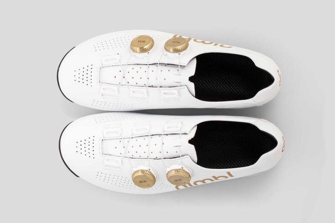 NIMBL Ultimate Cycling Shoes - White/Gold