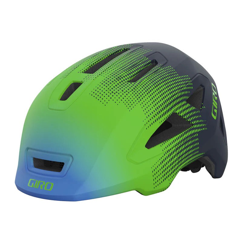 Giro Scamp II Youth Helmet - Matte Blue / Green Towers