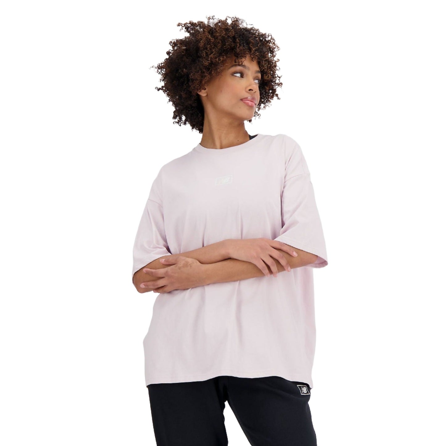 New Balance Essentials Graphic Cotton Jersey Oversized - Pink