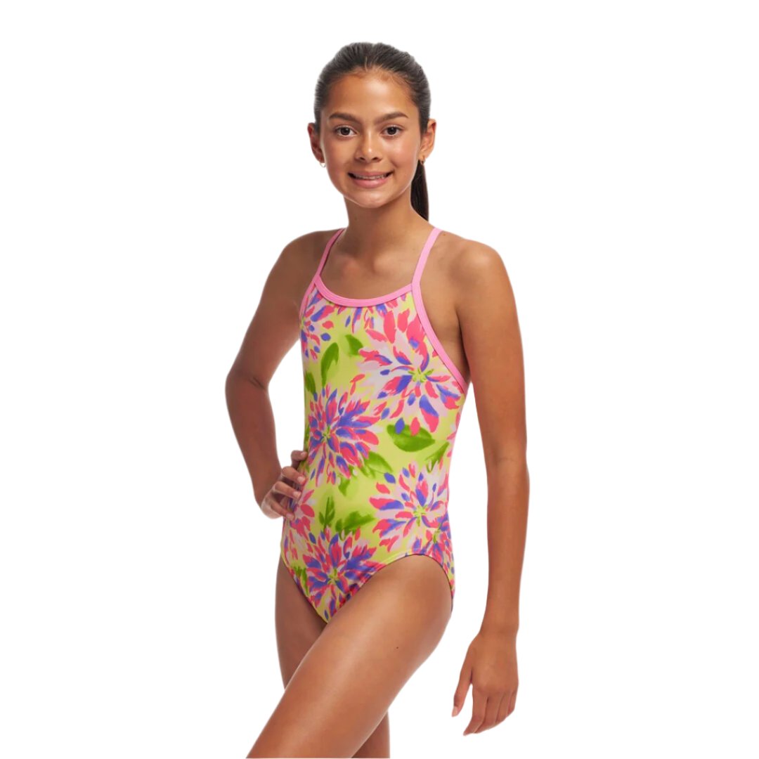 Funkita Girl's Single Strap One Piece - Spring Sun