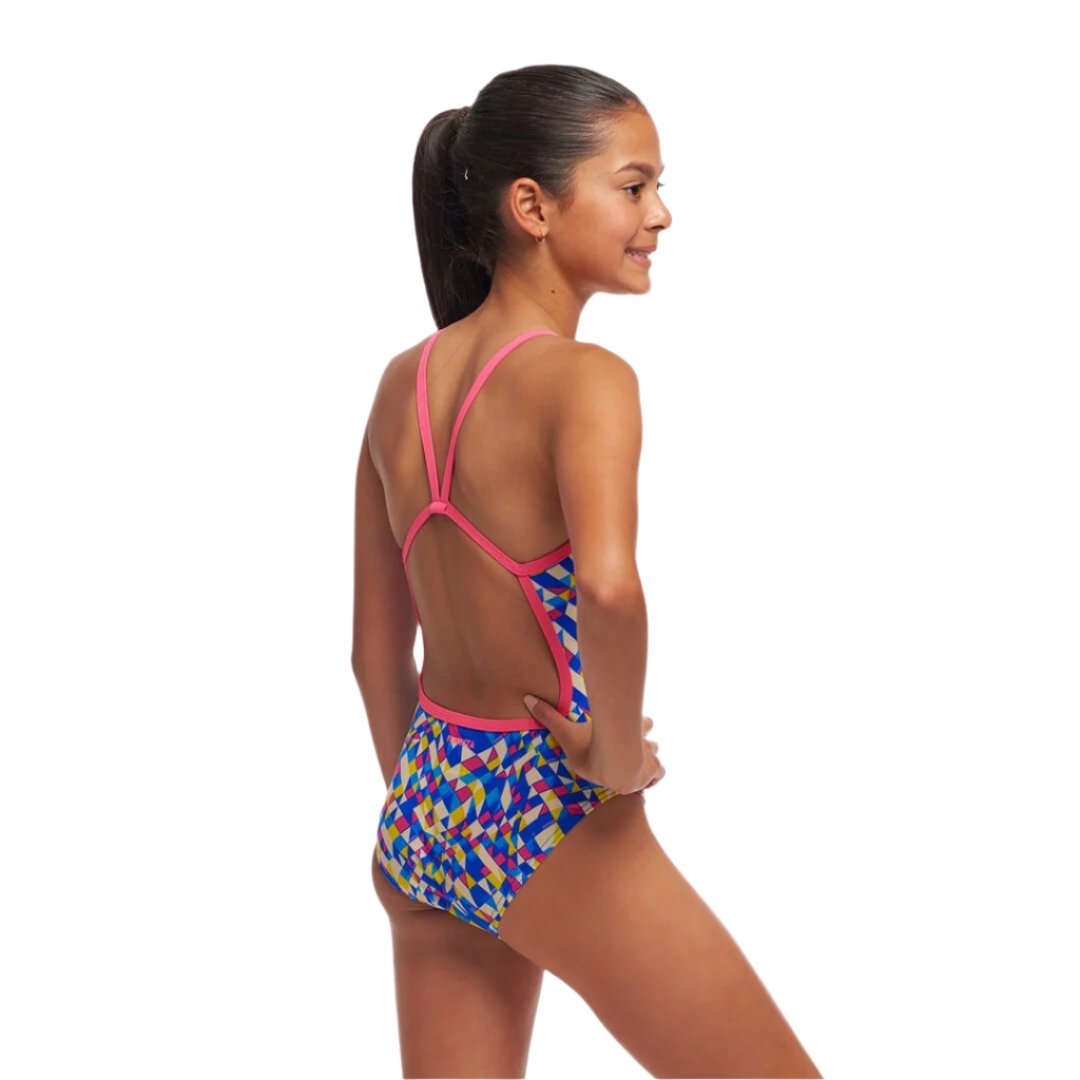 Funkita Girl's Single Strap One Piece - Time Warp