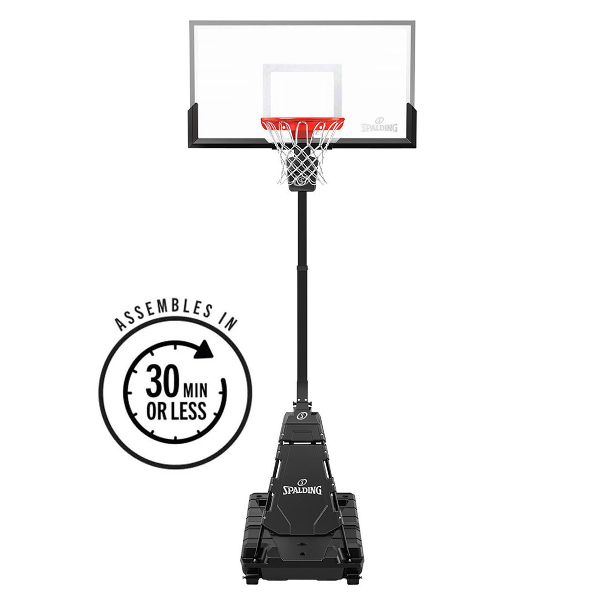 Spalding 54" Momentous Ez Assembly Clearview Acrylic Basketball System