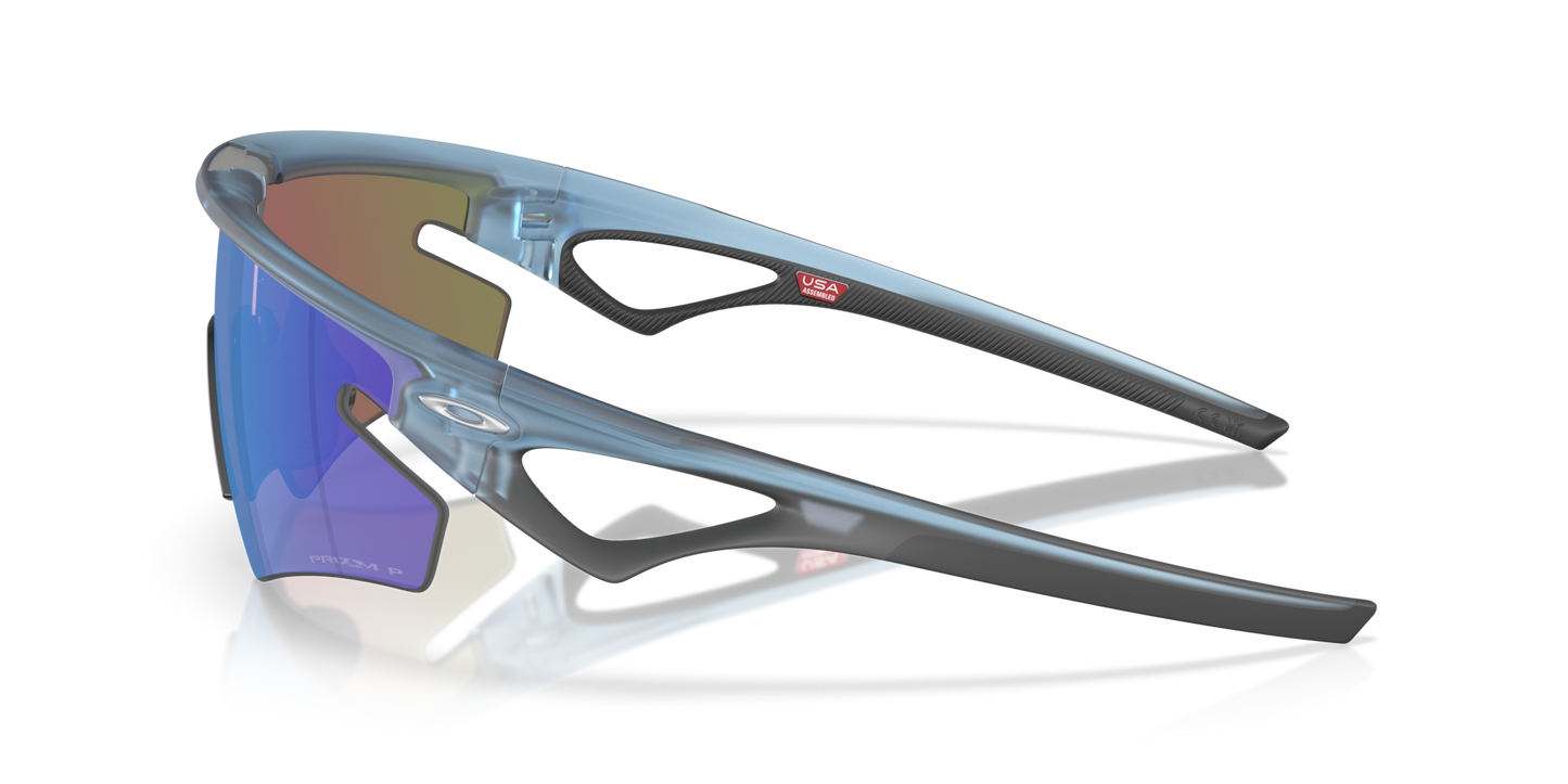 Oakley Sphaera Slash Sunglasses - Matte Transparent / Prizm Sapphire
