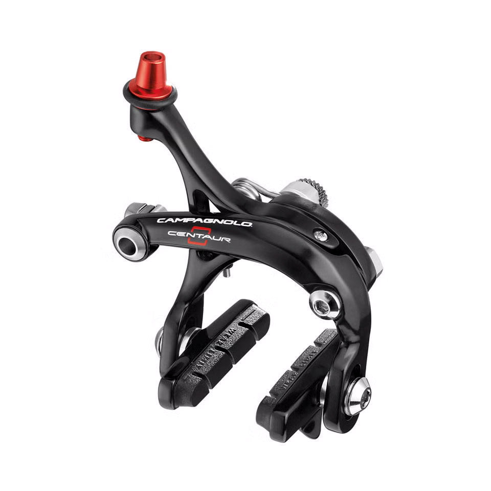 Campagnolo Centaur 10sp Dual Pivot Brake Calipers Pair - Black/Red