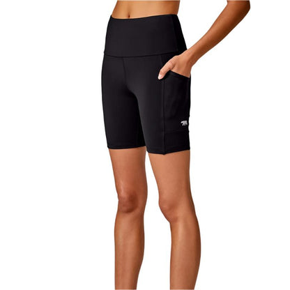 Running Bare Ab Waisted Power Moves Bike Tight W/Pks 7in - Black