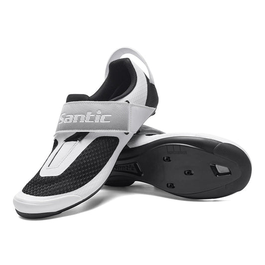 Santic NF Carbon Triathlon Shoes - White/Black