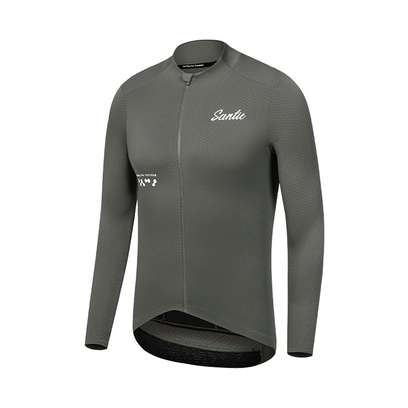 Santic Fusu Thermal Long Sleeve Jersey - Army Green