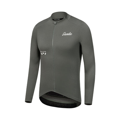 Santic Fusu Thermal Long Sleeve Jersey - Army Green