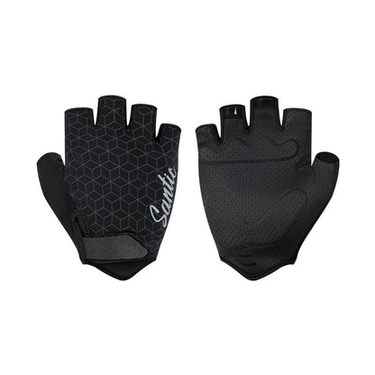 Santic Maud Velcro Gloves - Black