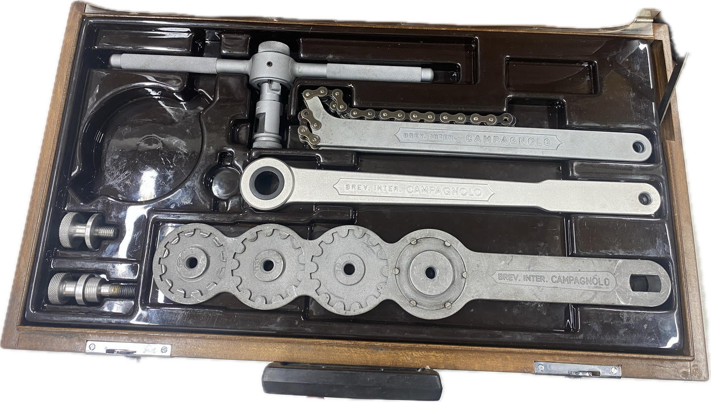Campagnolo Freewheel Tool Kit in Wooden Box