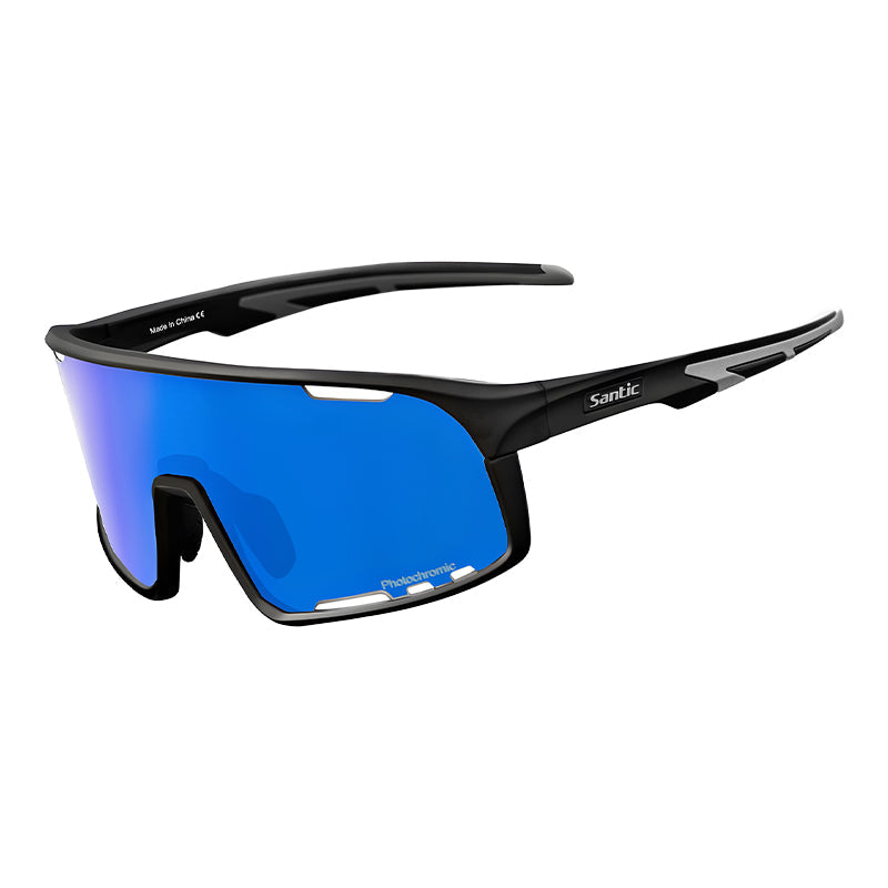 Santic QY HDR Photochromic Sunglasses - Black / Blue