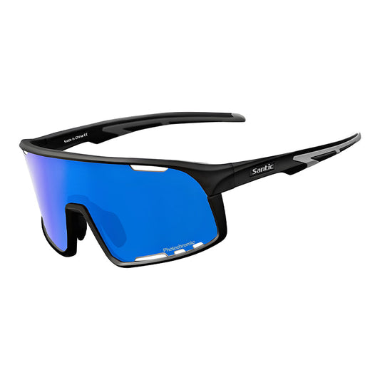 Santic QY HDR Photochromic Sunglasses - Black / Blue