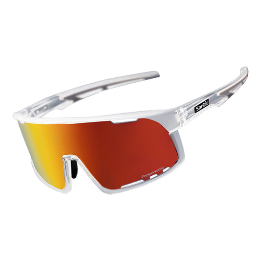 Santic QY HDR Photochromic Sunglasses - Clear / Red
