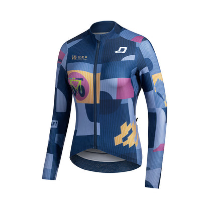 Santic Van Sko Thermal Long Sleeve Jersey - Blue