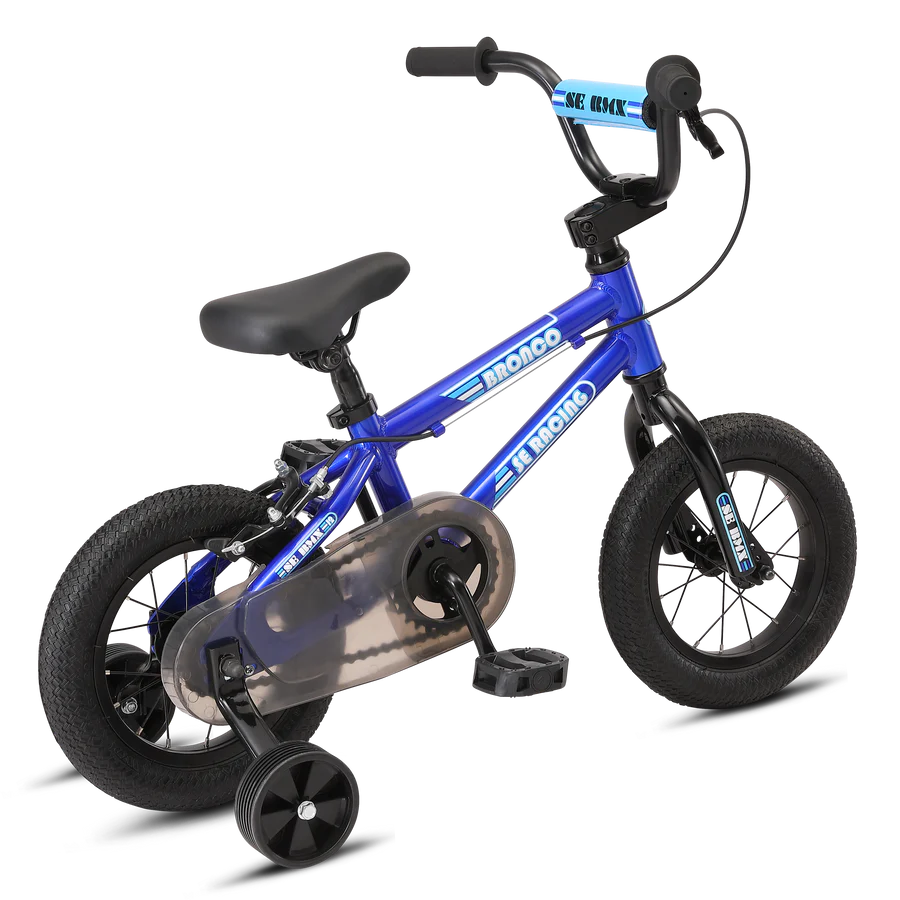 SE Bikes Bronco 12" Kids Bike - Blue