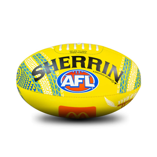 Sherrin AFL Sir Doug Nicholls Round Replica Super Soft Touch - Yellow