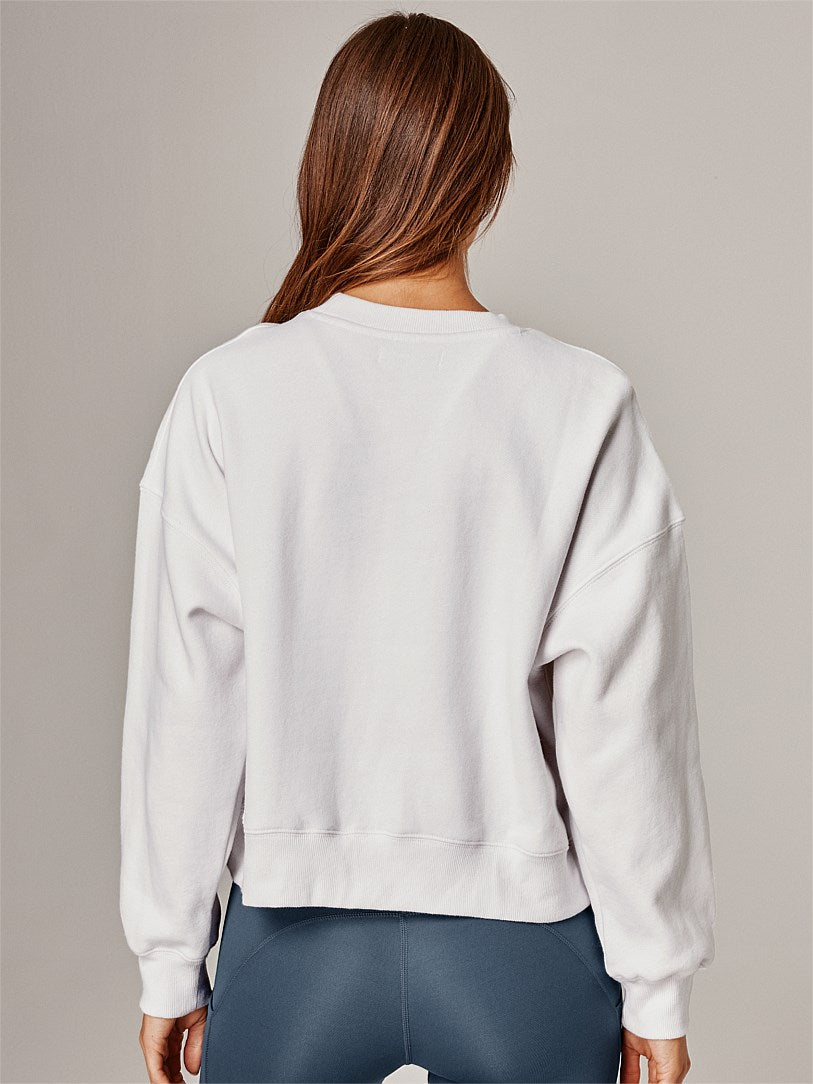 Running Bare Legacy Crop Sweatshirt - White