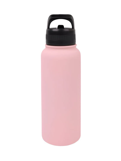 Running Bare H2O Bear 1L Re-Usable Water Bottle With Straw Lid - Pink