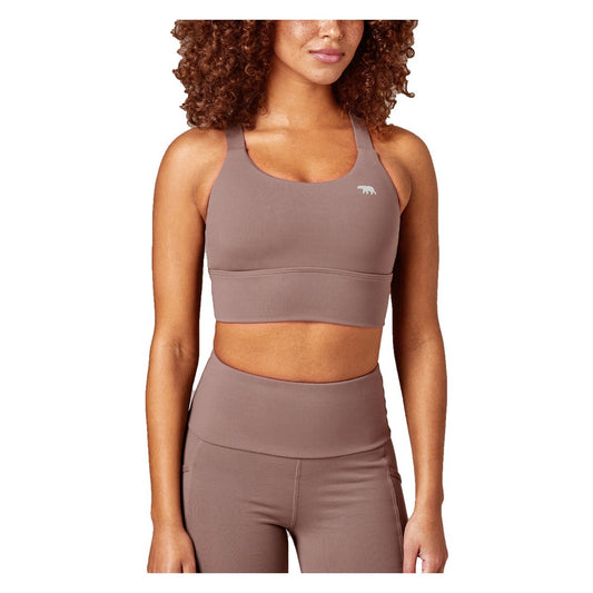 Running Bare Power Up Long Line Sports Bra (High Support) - Brown