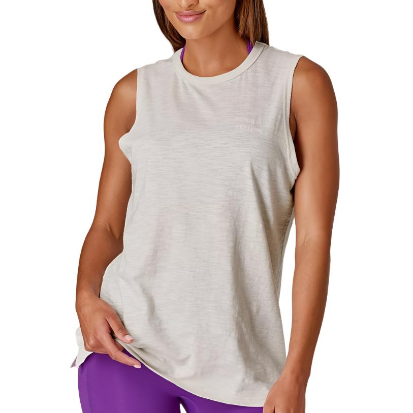 Running Bare All Yours Slub Muscle Tank - Cream